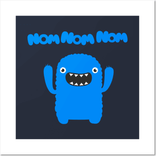 Funny & Cute Om nom nom nom - Monster Posters and Art